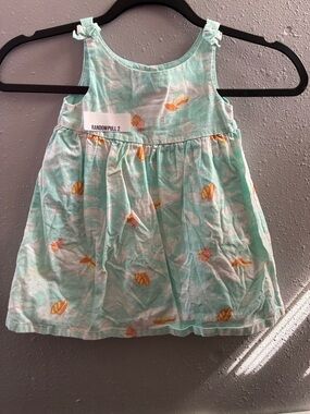 Gymboree Mint Beach Shell Print Sleeveless Dress